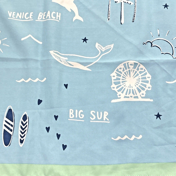 BCBG Generation Sky Blue Mint Green California Silky Feel Preppy Square Scarf - Picture 5 of 11